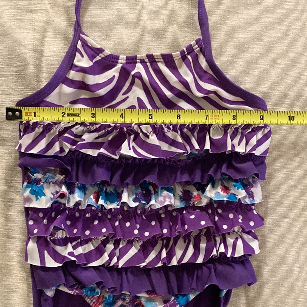 Toddler Purple Ruffle Swimsuit size‎ 18-24mos. - Picture 5 of 6